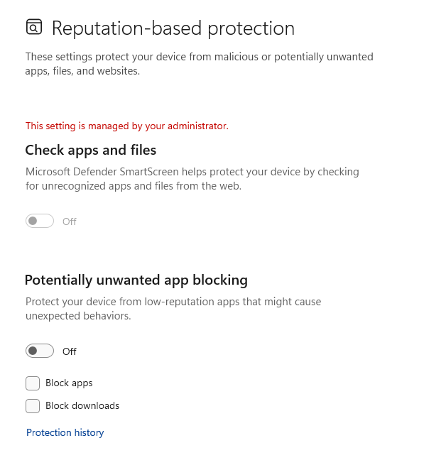 Reputation Based Protection